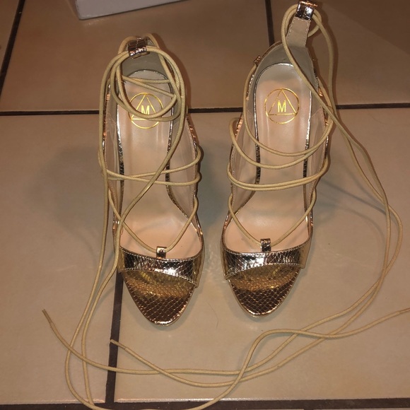 missguided lace up heels